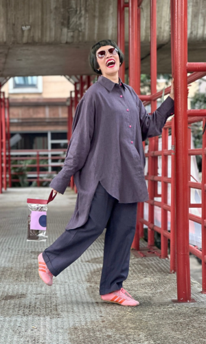 MARTHA OVERSIZED SHIRT | DEEP GREY